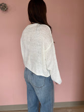 Load image into Gallery viewer, white long sleeve lightweight knit top