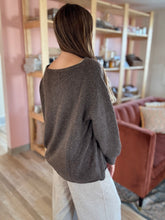 Load image into Gallery viewer, espresso boat neck sweater