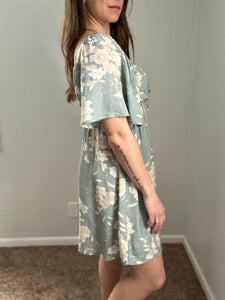 sage floral dress