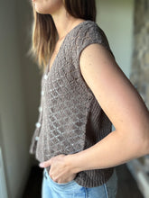 Load image into Gallery viewer, chocolate textured button knit top