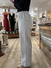 Load image into Gallery viewer, white+grey stripe relaxed pants