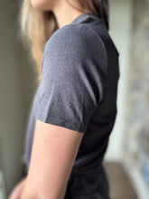 Load image into Gallery viewer, buttery-soft charcoal short sleeve jumpsuit