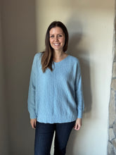 Load image into Gallery viewer, sky classic cotton v-neck textured sweater