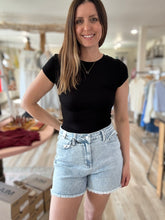 Load image into Gallery viewer, black ribbed foundation tee