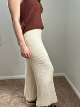 Load image into Gallery viewer, natural sweater knit ribbed pant