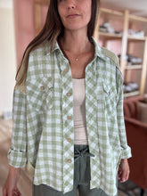 Load image into Gallery viewer, seaside gingham button down