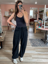 Load image into Gallery viewer, black ribbed tank bralette