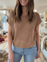 Load image into Gallery viewer, coffee short sleeve lightweight sweater