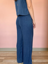 Load image into Gallery viewer, dark chambray wide leg pants