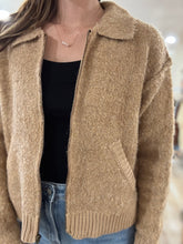 Load image into Gallery viewer, honey zip sweater cardigan