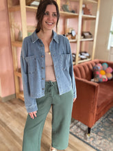 Load image into Gallery viewer, pine wide leg fleece cotton pants
