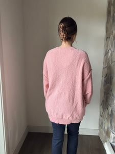 cozy blush oversized henley