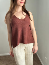 Load image into Gallery viewer, brown racerback knit tank