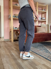Load image into Gallery viewer, out 'n' about charcoal denim joggers