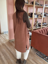 Load image into Gallery viewer, terracotta sleeveless cardigan