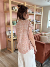 Load image into Gallery viewer, dusty rose boho floral top