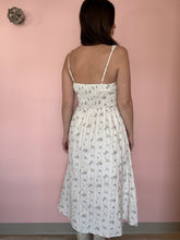 Load image into Gallery viewer, cream, sage + yellow midi dress