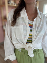 Load image into Gallery viewer, so cal white button up shirt