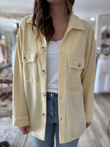 soft yellow ribbed jacket