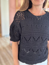 Load image into Gallery viewer, annette black open knit sweater