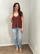 Load image into Gallery viewer, brown racerback knit tank