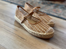 Load image into Gallery viewer, tan mesh espadrille flats