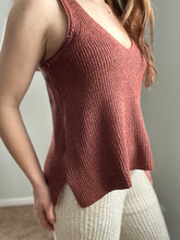 Load image into Gallery viewer, brown racerback knit tank