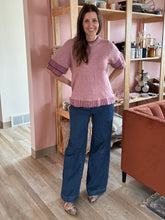Load image into Gallery viewer, cranberry icing short sleeve sweater