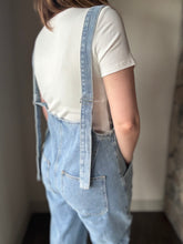 Load image into Gallery viewer, denim button down overall jumpsuit