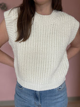 Load image into Gallery viewer, oat chunky hand-knit tank