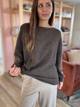 Load image into Gallery viewer, espresso boat neck sweater