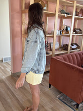 Load image into Gallery viewer, daisy yellow denim shorts