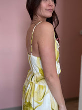 Load image into Gallery viewer, watercolor floral yellow maxi dress