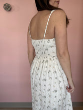 Load image into Gallery viewer, cream, sage + yellow midi dress