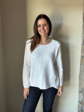 Load image into Gallery viewer, white classic cotton scoop sweater