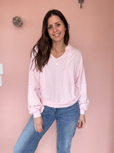 Load image into Gallery viewer, bubblegum waffle long sleeve top