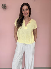 Load image into Gallery viewer, butter yellow notched top | S-3XL