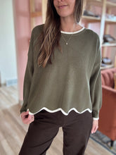 Load image into Gallery viewer, savanna soft scalloped sweater