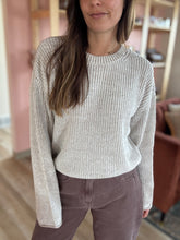 Load image into Gallery viewer, drew two-tone beige sweater