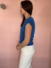Load image into Gallery viewer, royal blue cap sleeve top