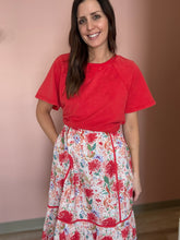 Load image into Gallery viewer, red bold floral midi dress | S-3XL