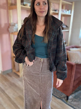 Load image into Gallery viewer, coffee corduroy midi skirt