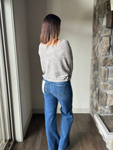 Load image into Gallery viewer, dark wash high rise straight jeans