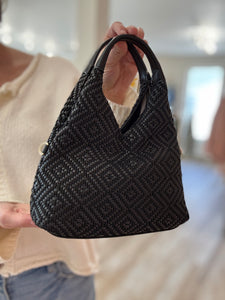woven diamond hobo bag | 3 colors