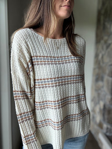 oversized boyfriend stripe sweater