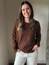Load image into Gallery viewer, brown crew neck sweater