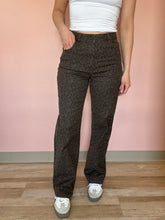 Load image into Gallery viewer, hidden brown cheetah straight leg denim