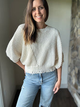Load image into Gallery viewer, ivory zari sweater knit top