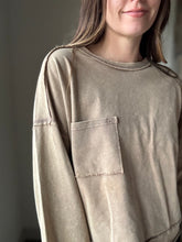 Load image into Gallery viewer, mocha mineral washed top