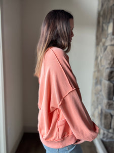 clementine pocket sweatshirt